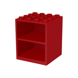 Homemaker Cupboard 4 x 4 x 4 - Red