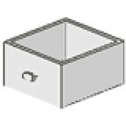 Деталь LEGO 3 Homemaker Cupboard 4 x 4 x 4 Drawer - White