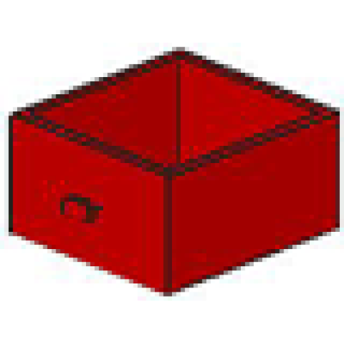 Деталь LEGO 3 Homemaker Cupboard 4 x 4 x 4 Drawer - Red