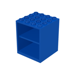 Homemaker Cupboard 4 x 4 x 4 with Door Holder Holes - Blue