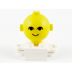 Homemaker Figure / Maxifigure Torso Assembly with Yellow Head with Black Eyes and Smile Pattern (792c03 / 685px1) - White