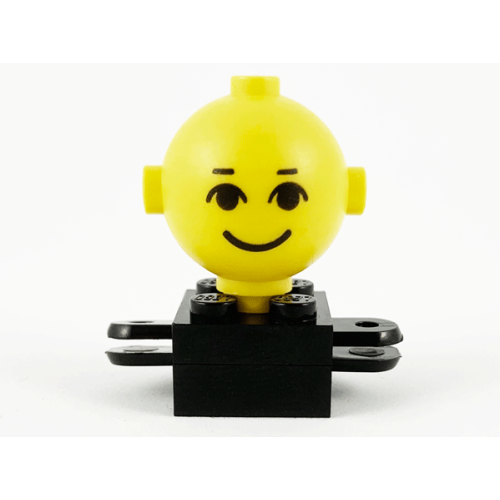 Деталь LEGO 685px4c01 Homemaker Figure / Maxifigure Torso Assembly with Yellow Head with Black Eyes, Eyebrows, and Smile Pattern (792c03 / 685px4) - Black