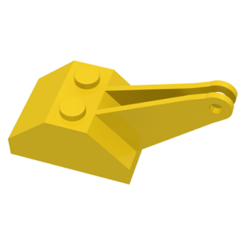 Деталь LEGO 3135 Hook Slope 45 2 x 3 x 1 1/3 Double with Arm - Yellow