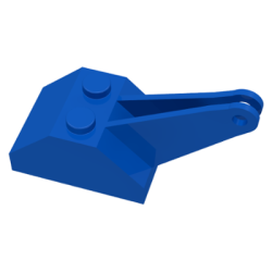 Hook Slope 45 2 x 3 x 1 1/3 Double with Arm - Blue