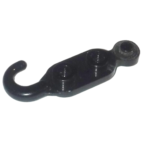 Деталь LEGO 3136 Hook Tow with 2 Studs on Both Sides - Black
