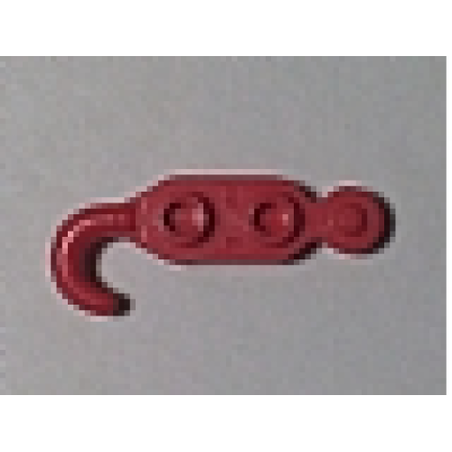 Деталь LEGO 3136 Hook Tow with 2 Studs on Both Sides - Red