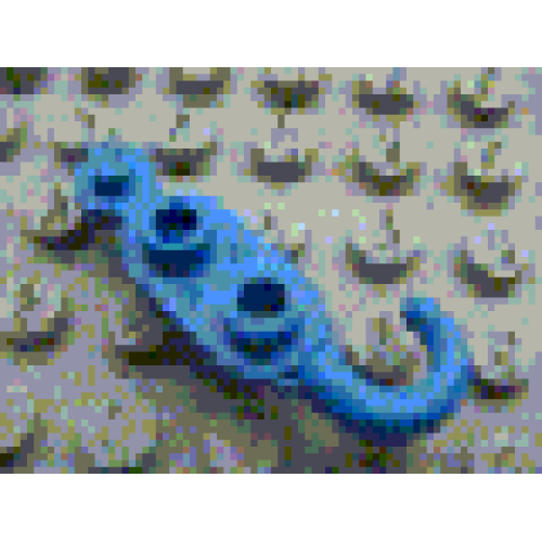Деталь LEGO 3136 Hook Tow with 2 Studs on Both Sides - Blue