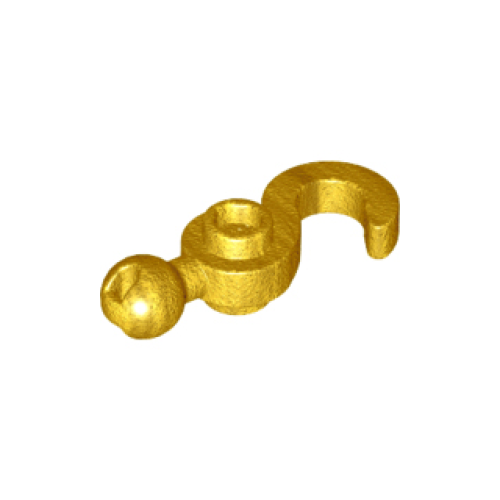 Деталь LEGO 30395 Hook with Tow Ball - Pearl Gold