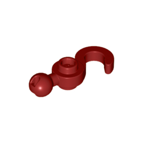 Деталь LEGO 30395 Hook with Tow Ball - Dark Red