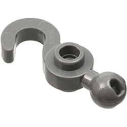 Hook with Tow Ball - Dark Bluish Gray