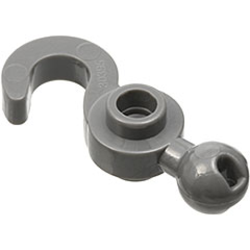 Деталь LEGO 30395 Hook with Tow Ball - Dark Bluish Gray