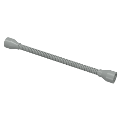 Деталь LEGO 73590c01a Hose, Flexible 8.5L with (Same Color) Tabless Ends - Light Gray