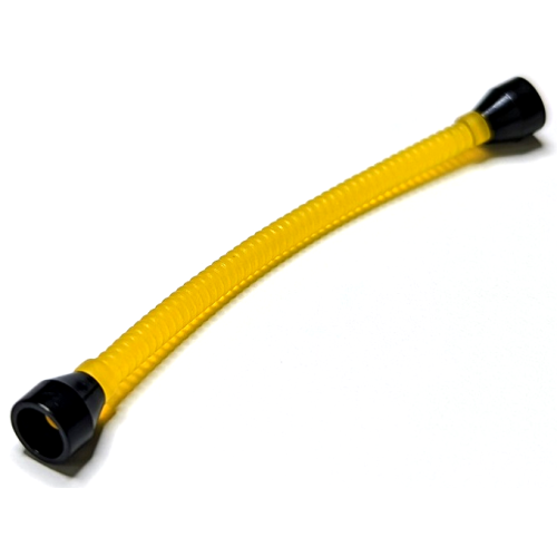 Деталь LEGO 73590c01b Hose, Flexible 8.5L with Black Tabless Ends - Trans-Yellow