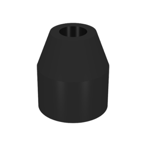 Деталь LEGO 752 Hose, Flexible 8.5L, End 1 x 1 x 2/3 Tabless - Black