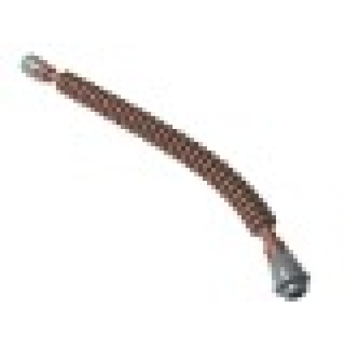 Деталь LEGO x131c03 Hose, Flexible 12L with Tabbed Dark Bluish Gray Ends - Reddish Brown
