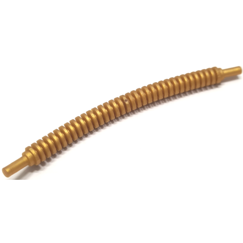 Деталь LEGO 14301 Hose, Flexible Ribbed with 8mm Ends 12L / 9.6cm - Pearl Gold