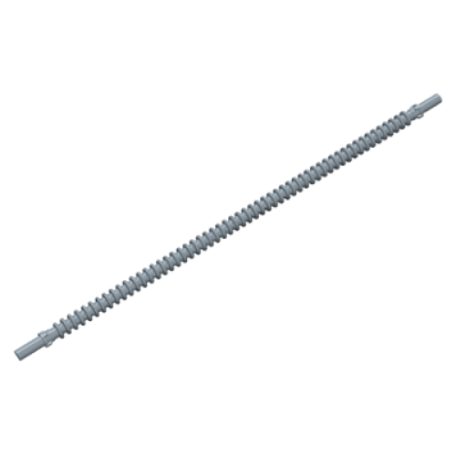 Деталь LEGO 57539 Hose, Flexible Ribbed with 8mm Ends 19L / 15.2cm - Pearl Light Gray