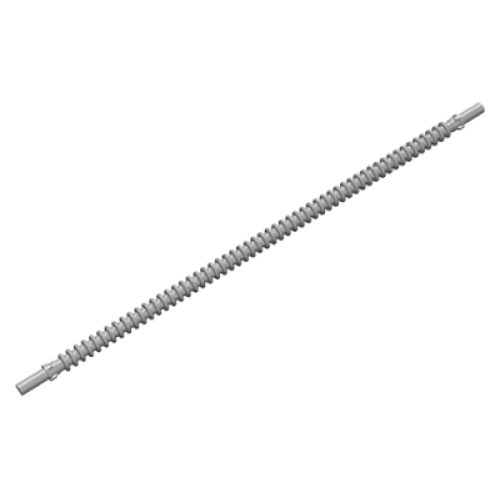 Деталь LEGO 57539 Hose, Flexible Ribbed with 8mm Ends 19L / 15.2cm - Flat Silver