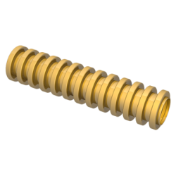 Hose, Ribbed 7mm D. 4L / 3.2cm - Metallic Gold
