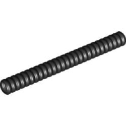 Hose, Ribbed 7mm D. 9L / 7.2cm - Black