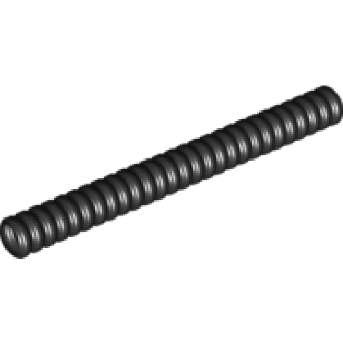 Деталь LEGO 78c09 Hose, Ribbed 7mm D. 9L / 7.2cm - Black