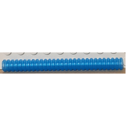 Hose, Ribbed 7mm D. 9L / 7.2cm - Trans-Light Blue