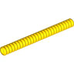 Hose, Ribbed 7mm D. 9L / 7.2cm - Yellow