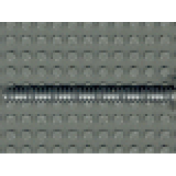 Hose, Ribbed 7mm D. 11L / 8.8cm - Flat Silver