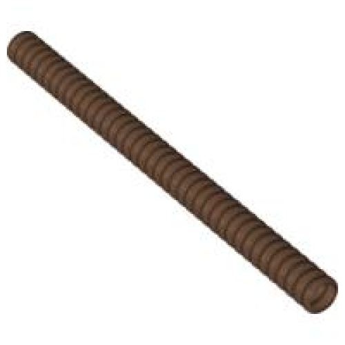 Деталь LEGO 78c13 Hose, Ribbed 7mm D. 13L / 10.4cm - Brown