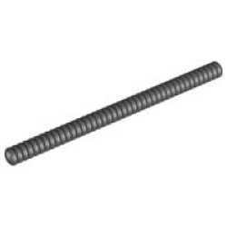 Hose, Ribbed 7mm D. 14L / 11.2cm - Black
