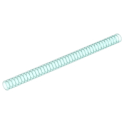 Hose, Ribbed 7mm D. 14L / 11.2cm - Trans-Light Blue