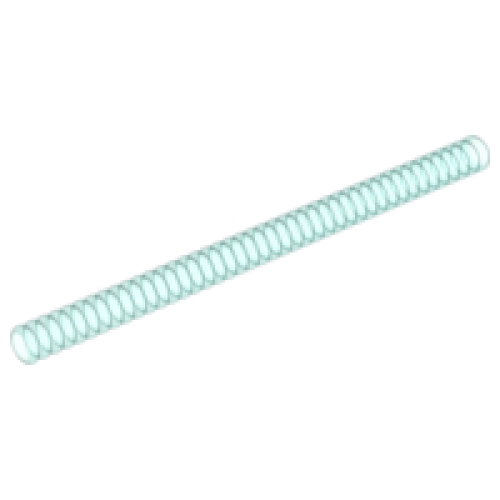 Деталь LEGO 78c14 Hose, Ribbed 7mm D. 14L / 11.2cm - Trans-Light Blue