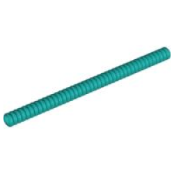 Hose, Ribbed 7mm D. 14L / 11.2cm - Dark Turquoise
