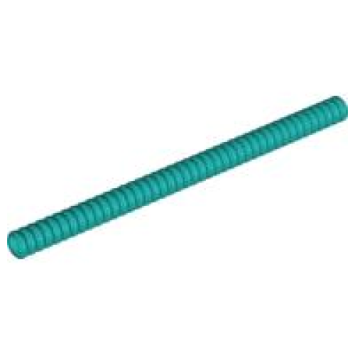Деталь LEGO 78c14 Hose, Ribbed 7mm D. 14L / 11.2cm - Dark Turquoise