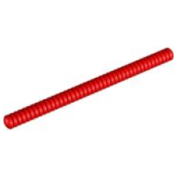 Hose, Ribbed 7mm D. 14L / 11.2cm - Red