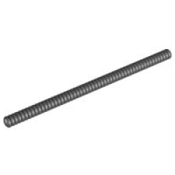 Hose, Ribbed 7mm D. 18L / 14.4cm - Black