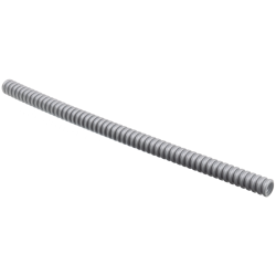 Hose, Ribbed 7mm D. 18L / 14.4cm - Flat Silver