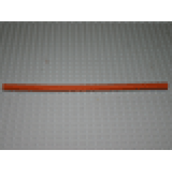 Hose, Ribbed 7mm D. 23L / 18.4cm - Dark Orange