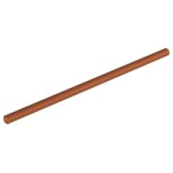 Hose, Ribbed 7mm D. 24L / 19.2cm - Dark Orange