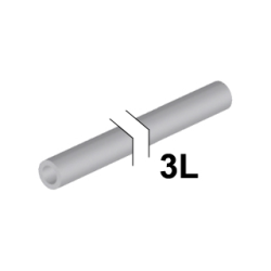 Hose, Rigid 3mm D. 3L / 2.4cm - Light Bluish Gray