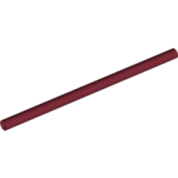 Hose, Rigid 3mm D. 8L / 6.4cm - Dark Red