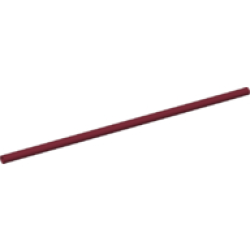 Hose, Rigid 3mm D. 14L / 11.2cm - Dark Red