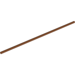 Hose, Rigid 3mm D. 18L / 14.4cm - Reddish Brown