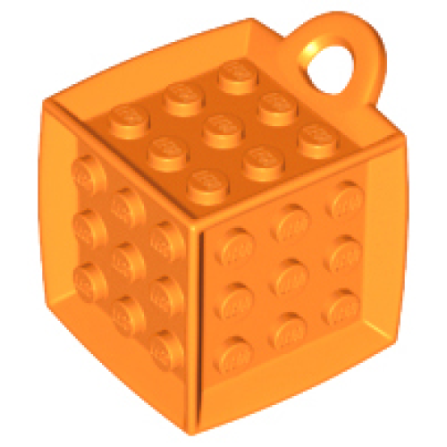 Деталь LEGO 69182 Bag Tag Cube with 3 x 3 Studs on All Sides - Orange