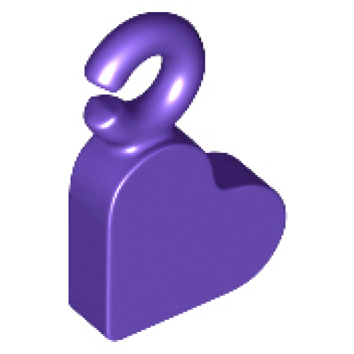 Деталь LEGO 77814 Charm, Heart - Dark Purple