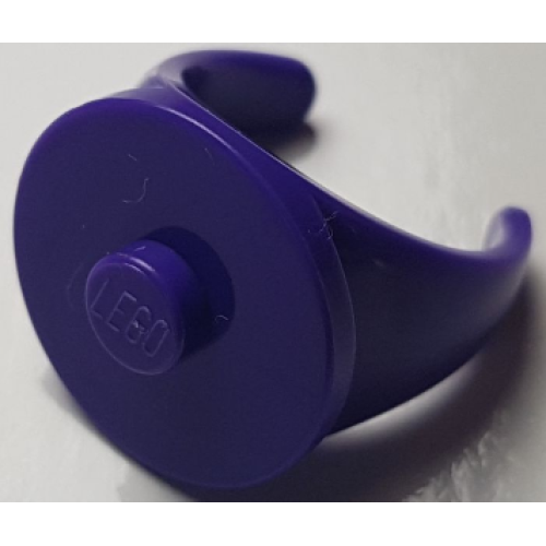 Деталь LEGO 36970u Ring with Stud (Undetermined Inside Diameter) - Dark Purple