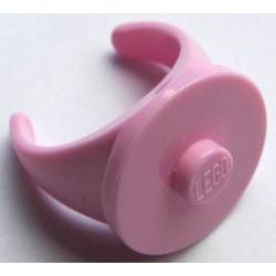 Ring with Stud - 14mm Inside Diameter - Bright Pink