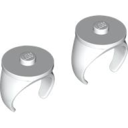 Ring with Stud, 2 in Bag (Multipack) - White