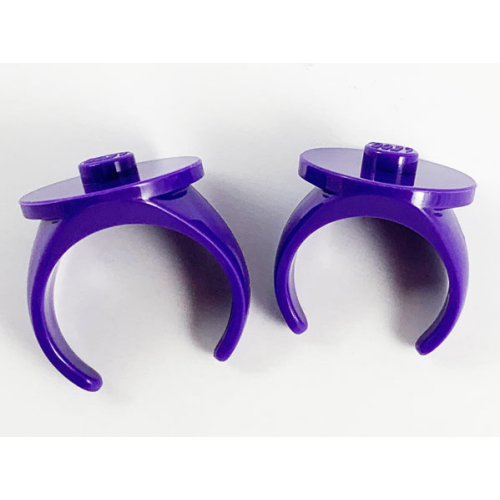 Деталь LEGO 36970 Ring with Stud, 2 in Bag (Multipack) - Dark Purple
