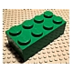 Jumbo Brick 2 x 4 (Undetermined Type) - Green